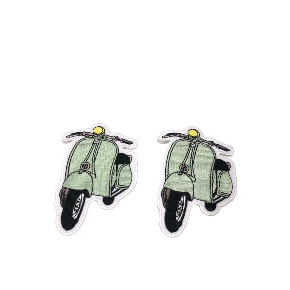 Vespa Scooter Club Patch 2Pc Bundle Embroidered Patches